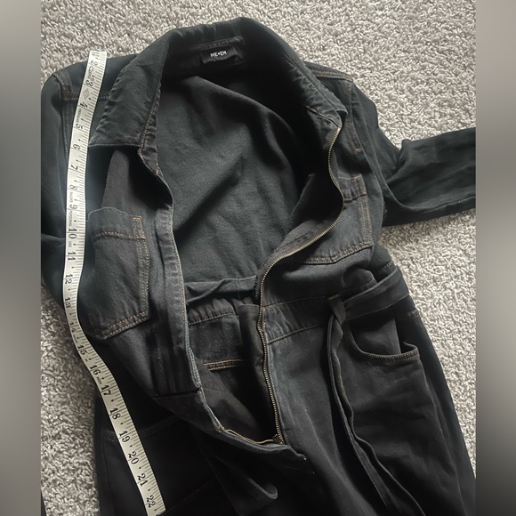 ME+EM | Long Sleeve Belted Denim Utility Jumpsuit RARE - Picture 15 of 15
